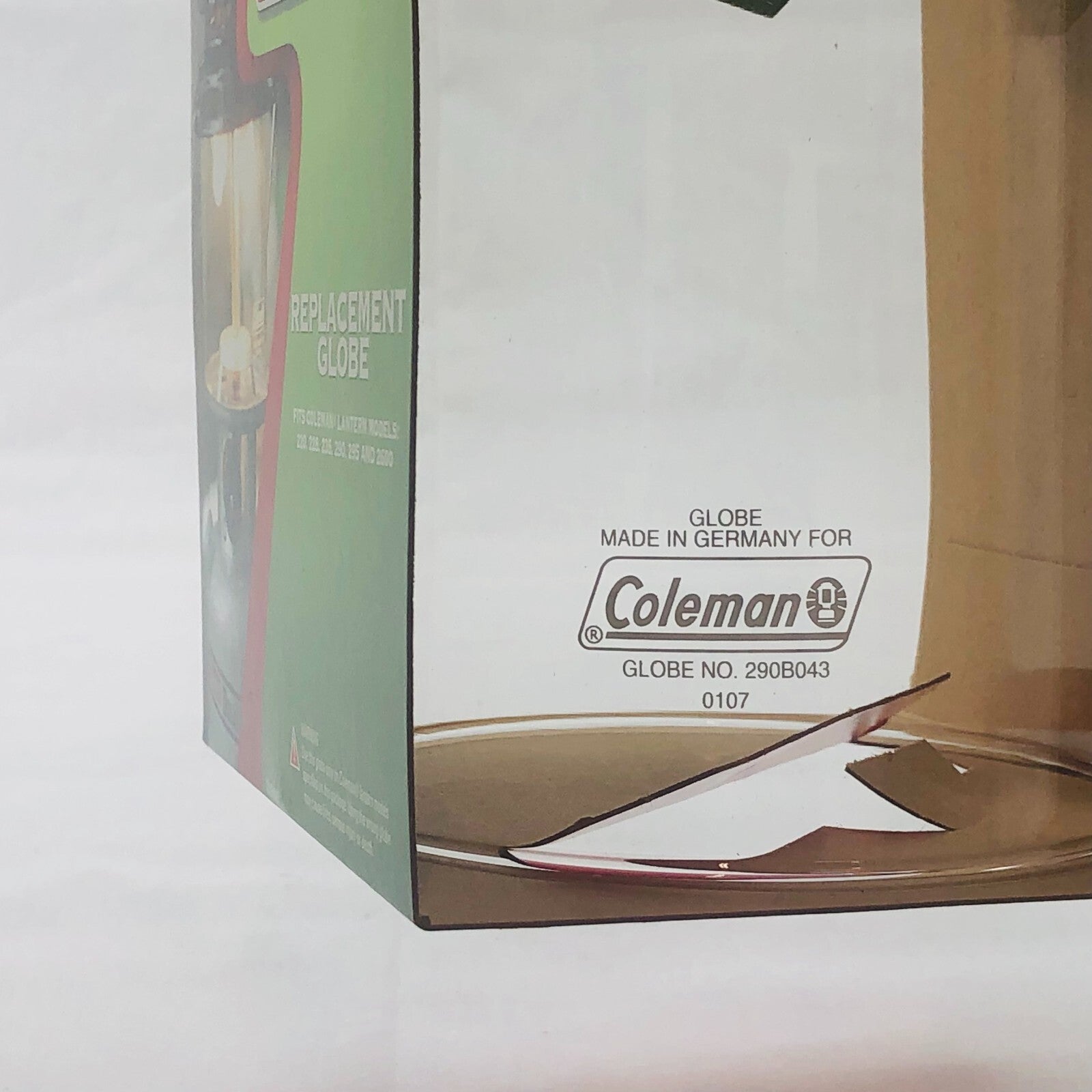 Coleman 290B043 Clear Lantern Globe made in Germany 220 228 235 290 2951