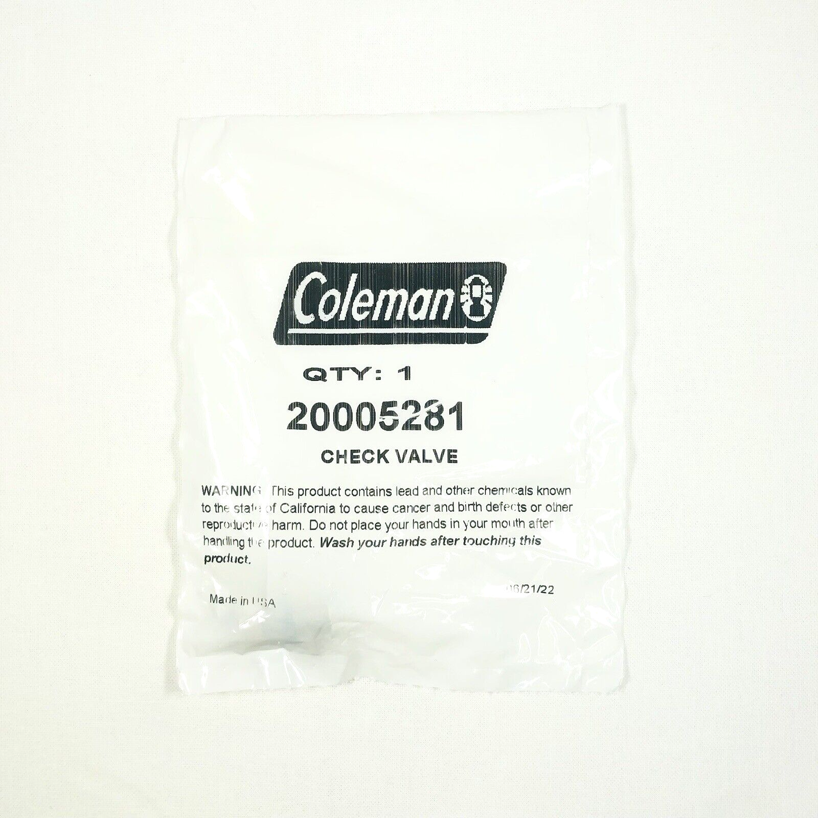 New Coleman 20005281 Check Valve for NorthStar 2000 Lantern1