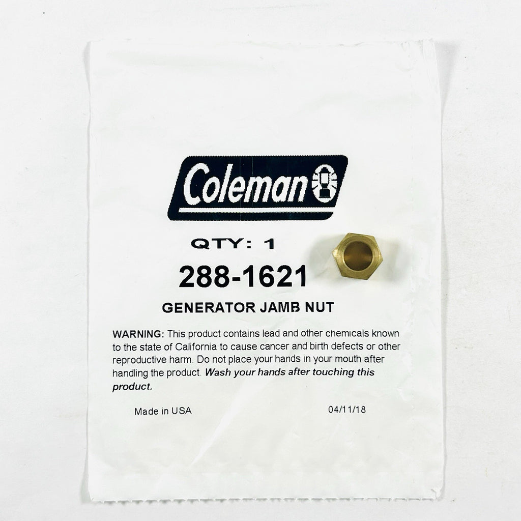 New Coleman Generator Nut #288-1621 Fits 214, 286, 288, 288A, CL1, CL2, 290, CLX0