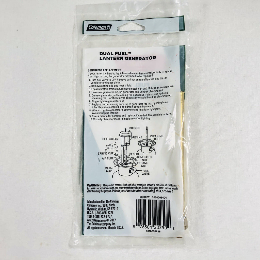 New Coleman 295 Generator 3000005404 295-5891 for Dual Fuel Lantern Model 2951