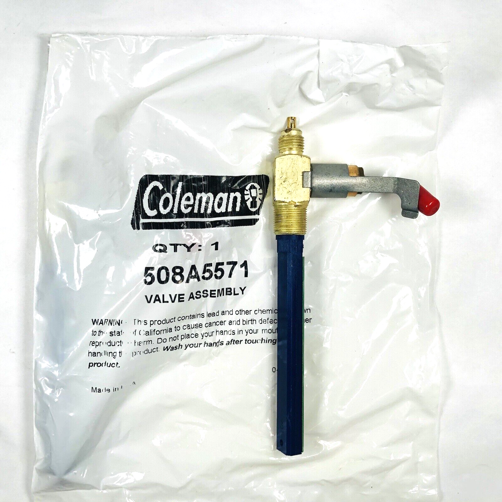 New Coleman 508 Stove Valve Assembly Part# 508A5571 Fits 508A, 508B, 533A, 533B1
