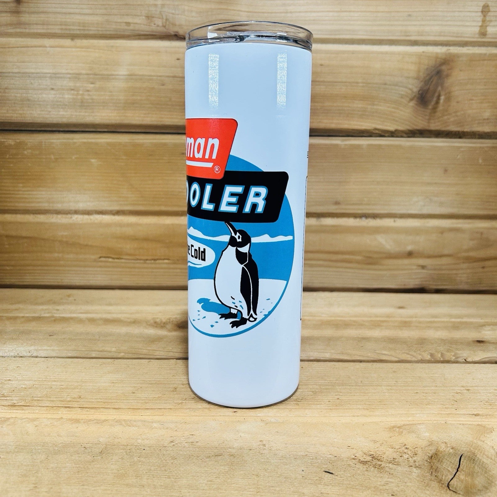 Coleman Penguin Cooler Logo Designed Insulated Coffee Tumbler w/ Straw1