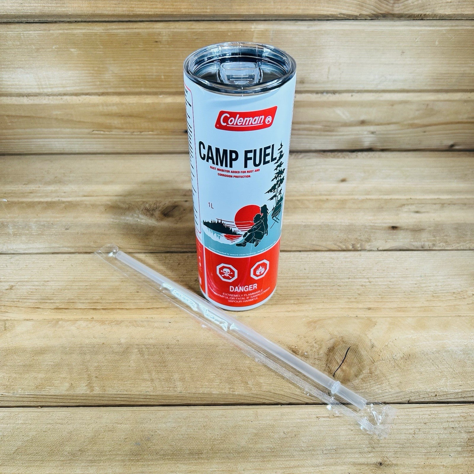 New Canadian Coleman Lantern Fuel Can Designed Insulated Coffee Tumbler w/ Straw2