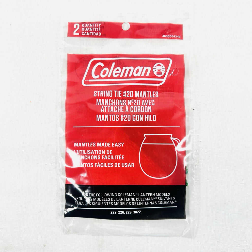 New Coleman #20 Model 20-104 Lantern Mantle 2 Pack - 222 222A 226 226A 229 30220
