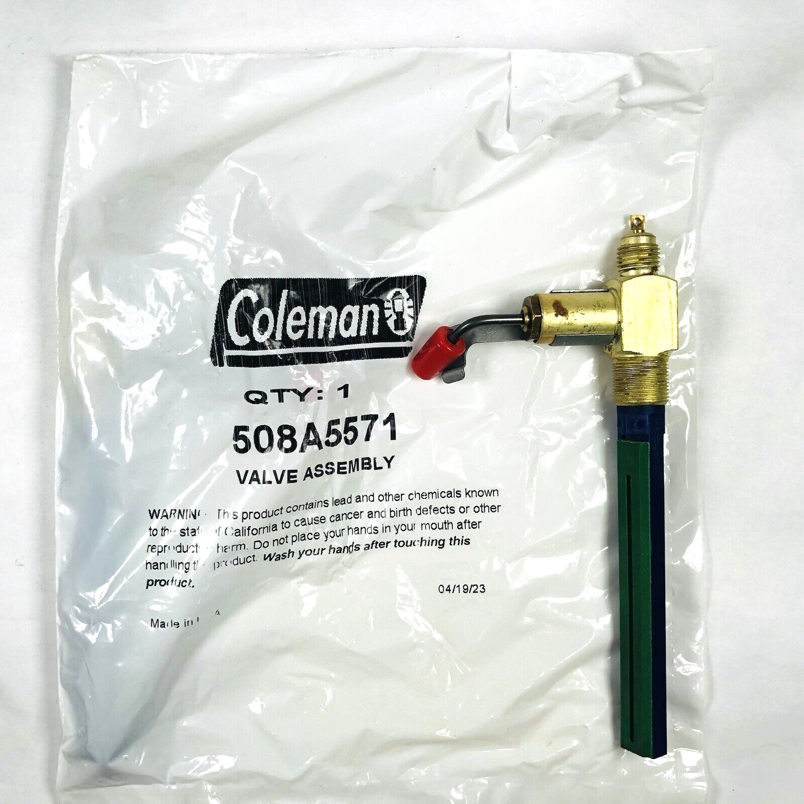 New Coleman 508 Stove Valve Assembly Part# 508A5571 Fits 508A, 508B, 533A, 533B0