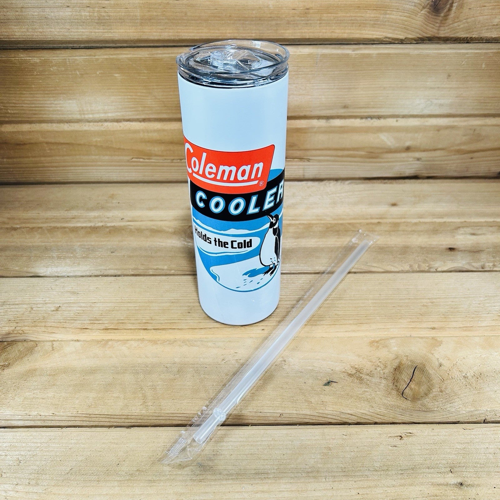 Coleman Penguin Cooler Logo Designed Insulated Coffee Tumbler w/ Straw3