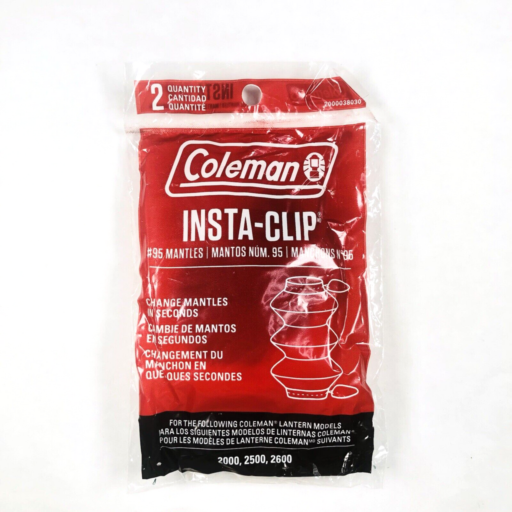 2 New Coleman Instaclip #95 Lantern Mantles 1 pack of 2 (2 Mantles Total)0