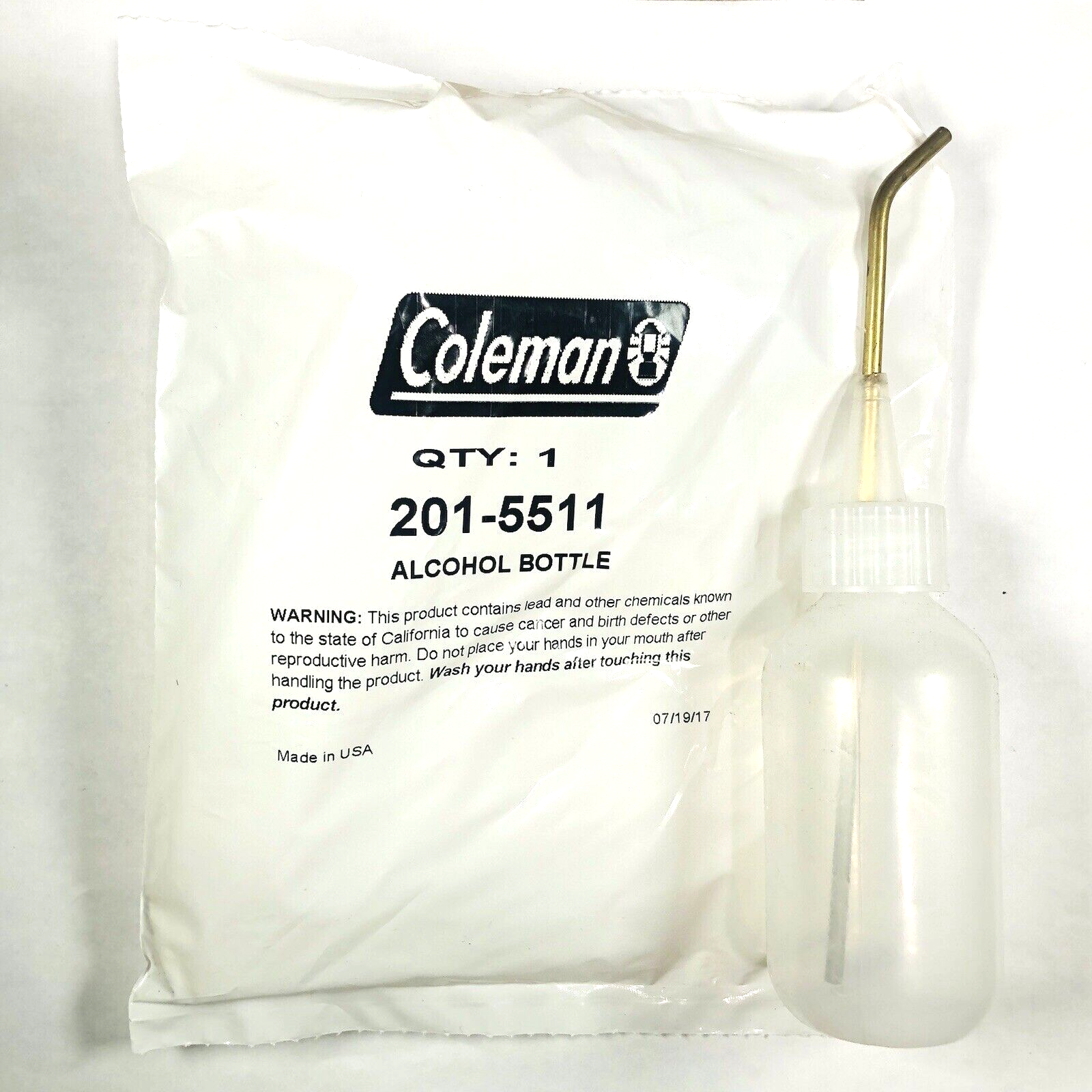 Coleman 201-5511   "EMPTY", Alcohol Bottle Coleman Kerosene Lanterns0