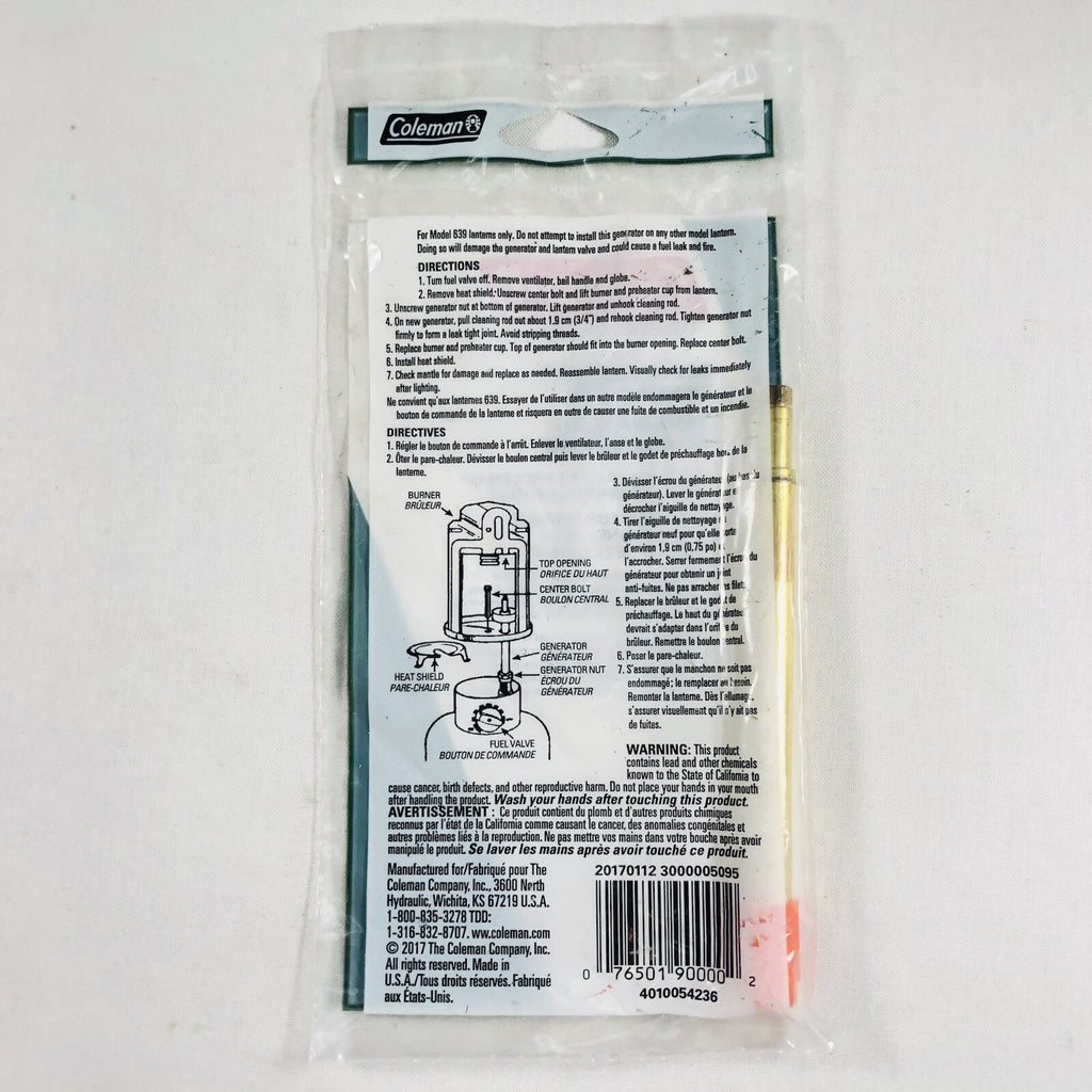 Coleman 639 Kerosene Lantern Generator 639B2992 30000050951