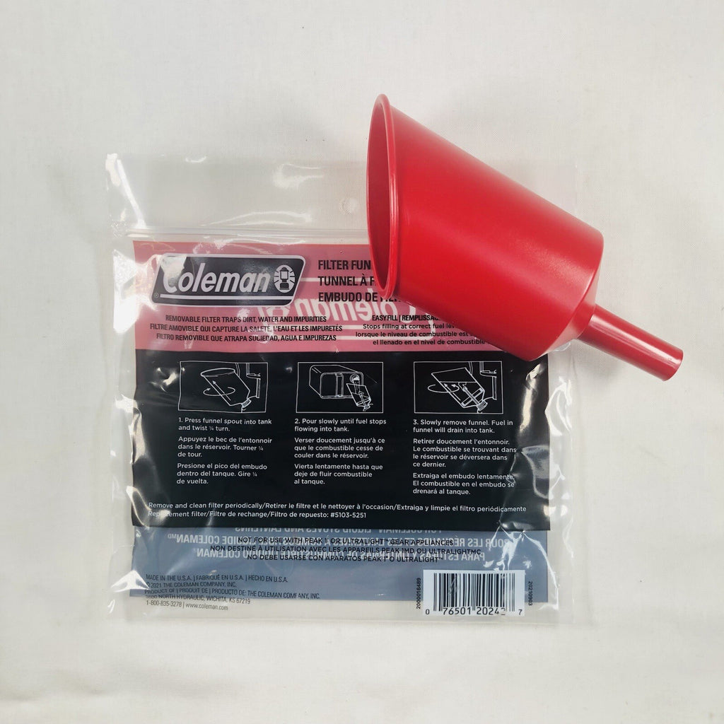 New Coleman Lantern and Stove Plastic Fuel Filter Funnel1